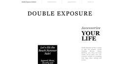 Desktop Screenshot of doubleexposurefashion.com