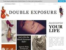 Tablet Screenshot of doubleexposurefashion.com